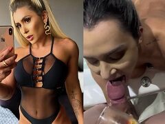 Brasileña mari reis chupando la verga de su amigo