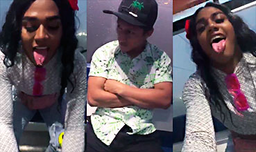 Trans chupando la polla de su novio en aerovia de guayaquil