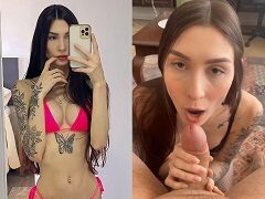 Vitoria maboni chupando la polla de su novio
