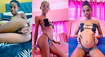 Profesora de nagua masturbandose por el culo