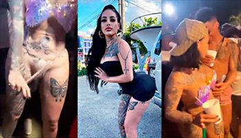 Mami jordan mostrando su coño en publico