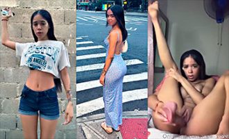 Meli 08 se graba masturbandose con un dildo gordo