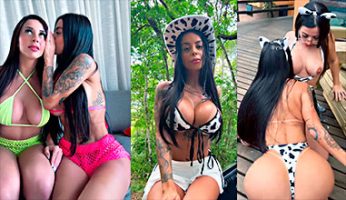 lesbianas alyne lary y jaiane lima cogiendo al aire libre