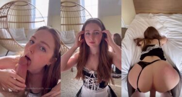 la de limpieza cogiendo con su jefe en el sofa