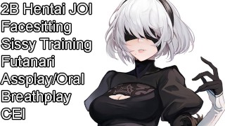 2B’s Corruption Hentai JOI (Futanari, assplay, breathplay, facesitting, oral, CEI, Sissy training)