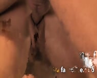 Horny Black-haired With Small Fun Bags Gets Her Culo Glazed In Oil During Sloppy Sex