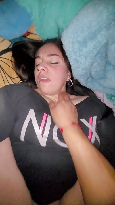 I catch her masturbating with a dildo and join in to fuck her in the ass.