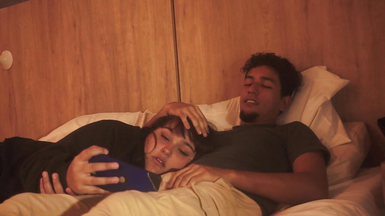 I go to bed alone to watch a movie and my stepbrother comes to see it with me