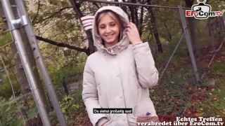 REAL DATE – Normal girl next door fuck in forest NO CONDOM