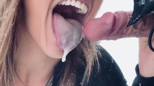 Winter Trip! 4 Blowjobs, Public and Lots of Fun… and CUM!