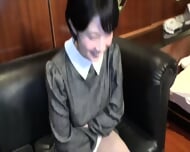 Cute Japanese Teen With Short Hair. Nice Tits And Face