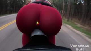 Biker Girl Rides Motorcycle With LED Light Up Butt Plug – VenessasButt