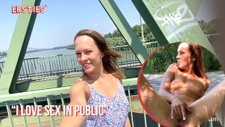 Ersties – Exhibitionist Blue Fingers Herself On a Public Beach