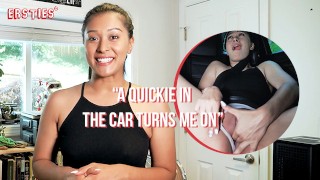 Ersties – Hot Babe Risks Getting Caught To Masturbate In a Car