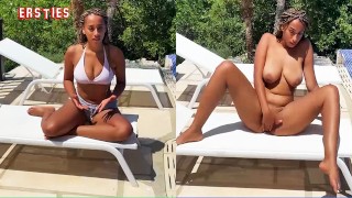 Ersties – Naomi fingert sich ausgiebig nach einem Bad im Pool