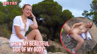 Ersties – Sexy Red Head Takes A Risk By Masturbating Outside