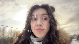 Ex-girlfriend asks me to fuck her one last time before breaking up in a car in public – Cumwalk