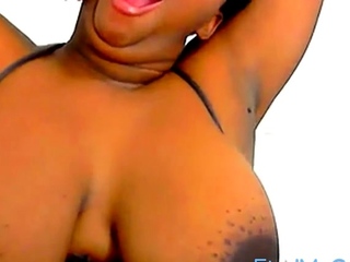 Big Black BBW Shows Off on Webcam