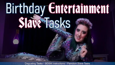 BIRTHDAY ENTERTAINMENT SLAVE TASKS – REMASTER – Preview – Femdom POV Sub Instructions Task Series by Miss Faith Rae with Pain Play, Gross Tasks & more – HD 1080p MP4