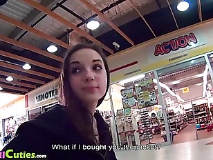 Brunette with small tits is fucking