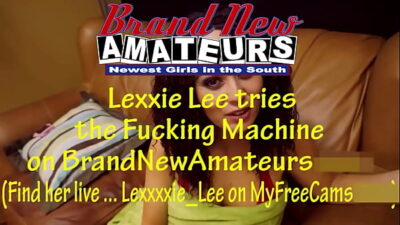 Busty Brunette Lexxie Gets Her Wet Pussy Deeply Fucked By A Sex Machine!