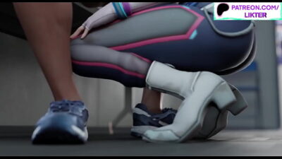 D.VA DO ANMAZING BLOWJOB HENTAI ANIMATION 60FPS