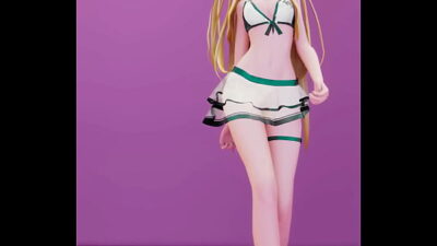 Date A Live Mayuri Hentai Undress Dance Bboom Bboom Song Blonde Girl Mmd 3D Clear Blue Clothes