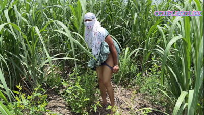 कोमल आगे आगे गन्ने के खेत में चली पीछे पीछे उशका लवर घुसा