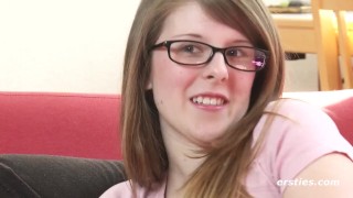 Ersties: Amateur Brunette Massages Herself As She Gets Ready To Masturbate