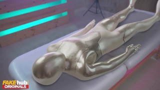 Fakehub – Male Sex Robot unfolds his massive organic dong to fuck the super hot Ebony Professor