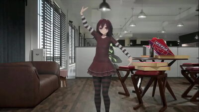 Gothic Girl Hentai Mmd 3D Undress Dance Soft Red Hair (CLIP)