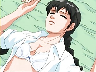 Hentai beauty gets hairy twat fingered and licked