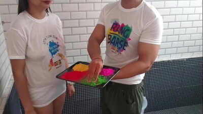 Holi Special Holi with the Bestfriend Saara and fucks her in a nice way