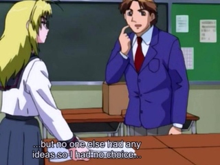 Horny anime lesbian teens skip class to lick pussy