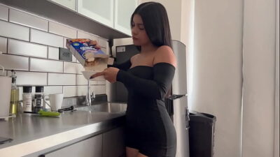 Hot Latina Girl Next Door Walks In On White Neighbor Masturbating Then Takes His Milk In Her Pussy