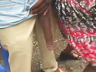 Huge! Big Black Dick Flash in Public Bus Stop