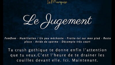 Le Jugement – French JOI Goth gf