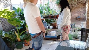 Masturbating outside.