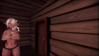 Monster Girl Island: Prologue en español :Faranne me deja tocar sus grandes tetas y se sienta en mi cara como castigo