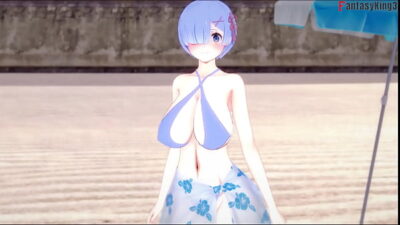 Rem blowjob on the beach | Re: Zero | 1 | Full & POV on Sheer & PTRN: Fantasyking3