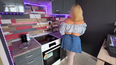 step Son chats and then fucks his horny mother.