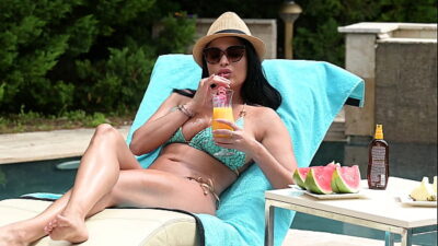 Sunbathing Hottie Anissa Kate Takes A Titty Cumshot After Poolside BBC DP Threesome GP3254