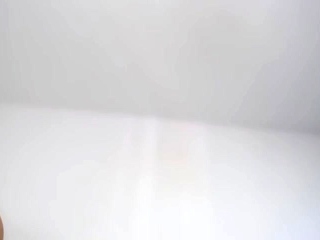 Teen brunette toys pussy and sucks dick in bath