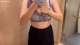 【素人個人撮影】ゆっくり服を脱いで身体を見せつけながら洗う人妻(主観/日本人カップル/乳首/巨乳/デカ尻