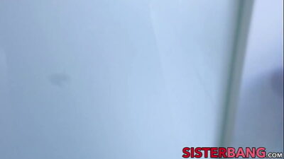 Naughty Khloe Kapri slurps stepbro jizz and cowgirl