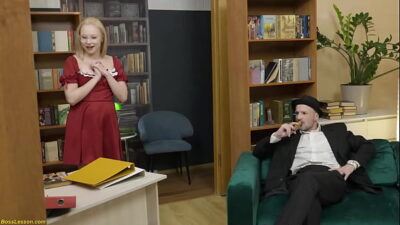 nympho curvy secretary dp fucked by her boss