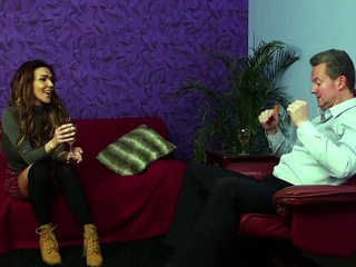 Pervy nympho voyeur tempting lad