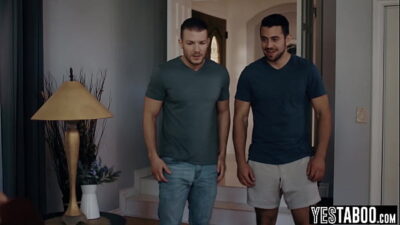 Stepson double penetrates busty Latina MILF stepmom with a friend